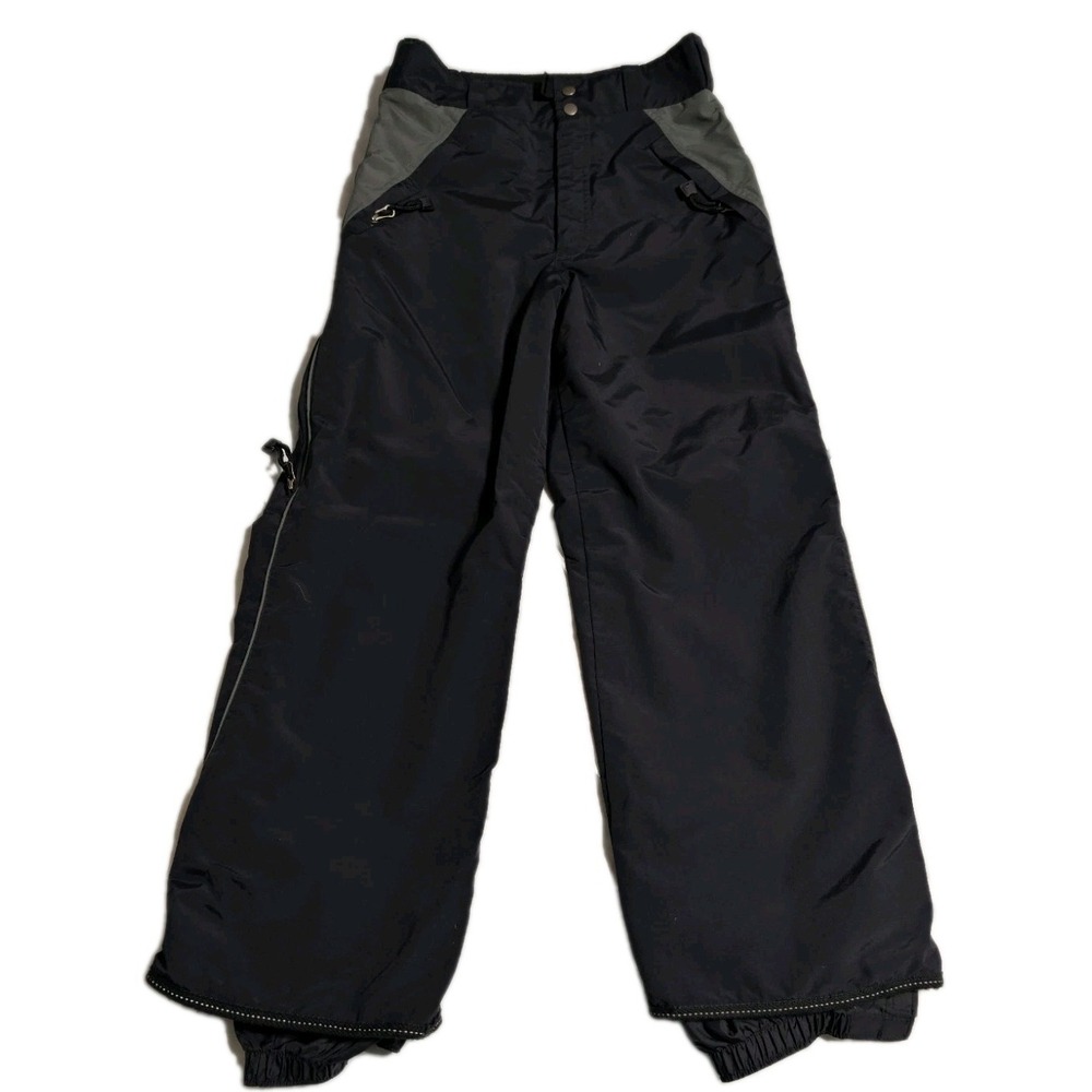 Backhill Kids Snow Pants Youth XL 12-13 Waterproof Insulated Black Ski Snowboard